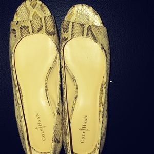 New cole haan snake print open toe, Nike air wedges slip on women.